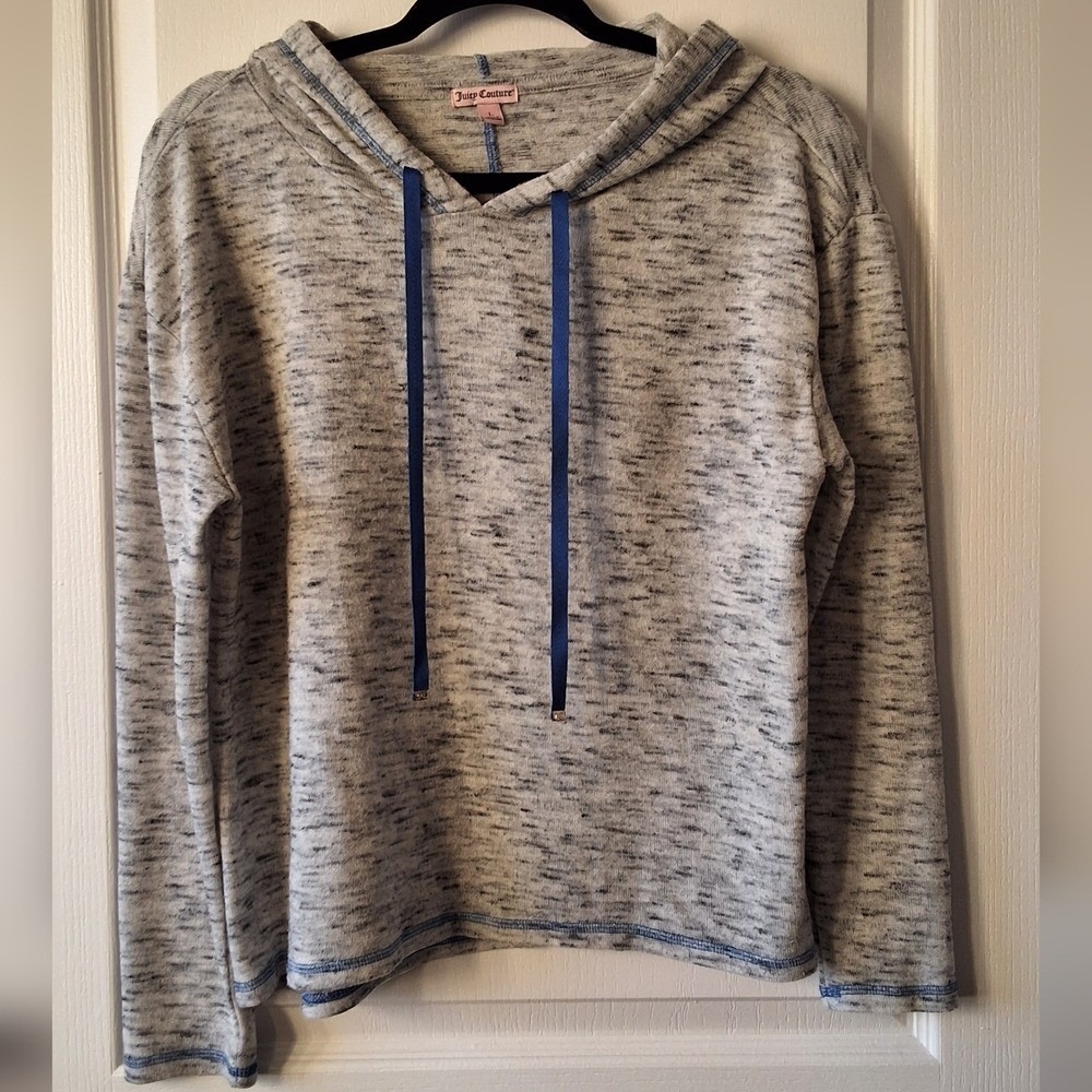 Juicy Couture Large Cropped Hoodie Preppy Y2K Lounge Wear Comfort